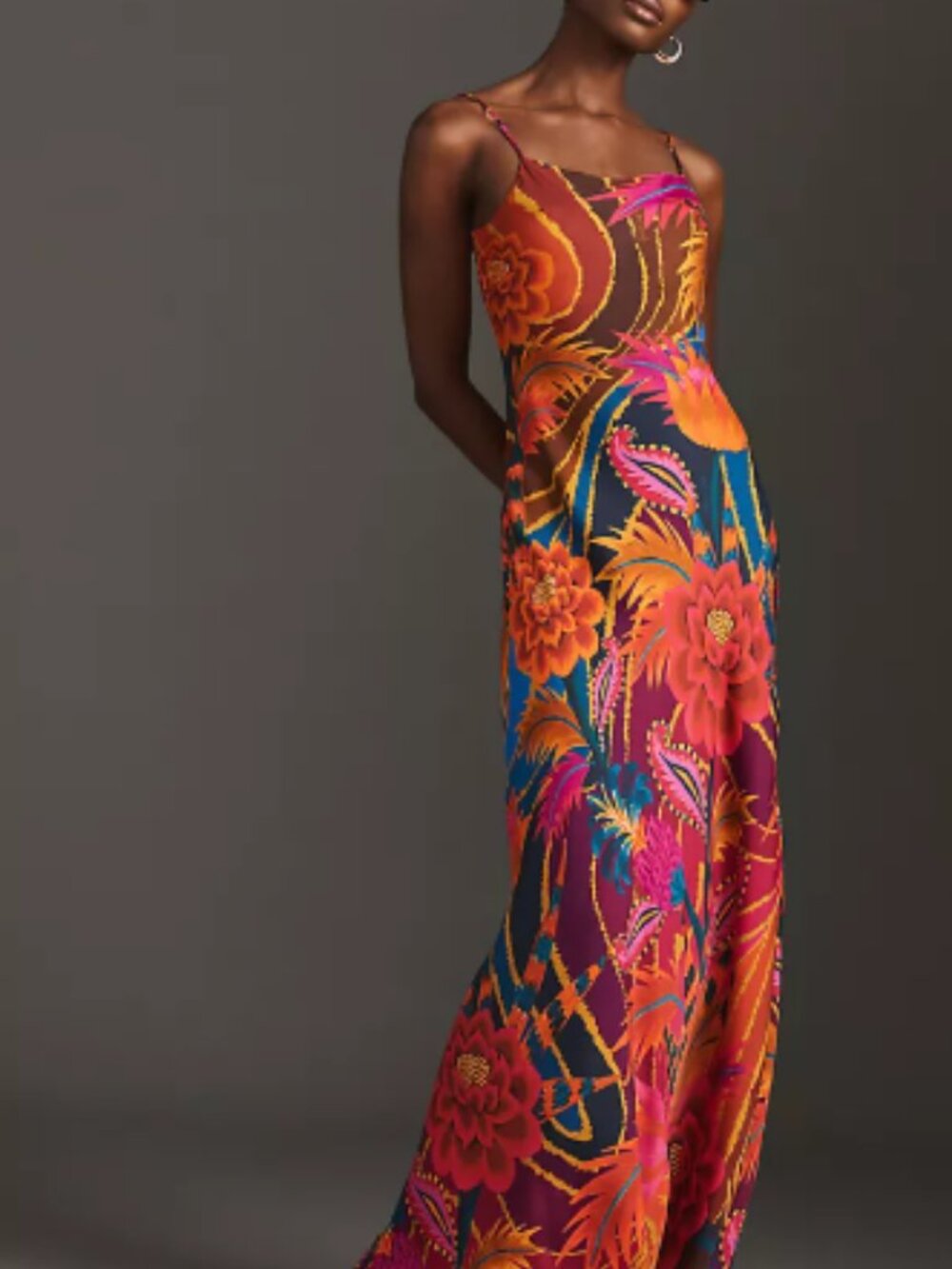 Tropical Silk Maxi FARM Rio Dress - Picture 4 of 4